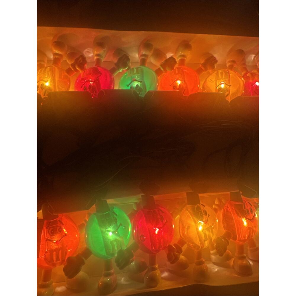 Vintage M&M’s Christmas String Lights Candy Characters Tested Working - Picture 6 of 6